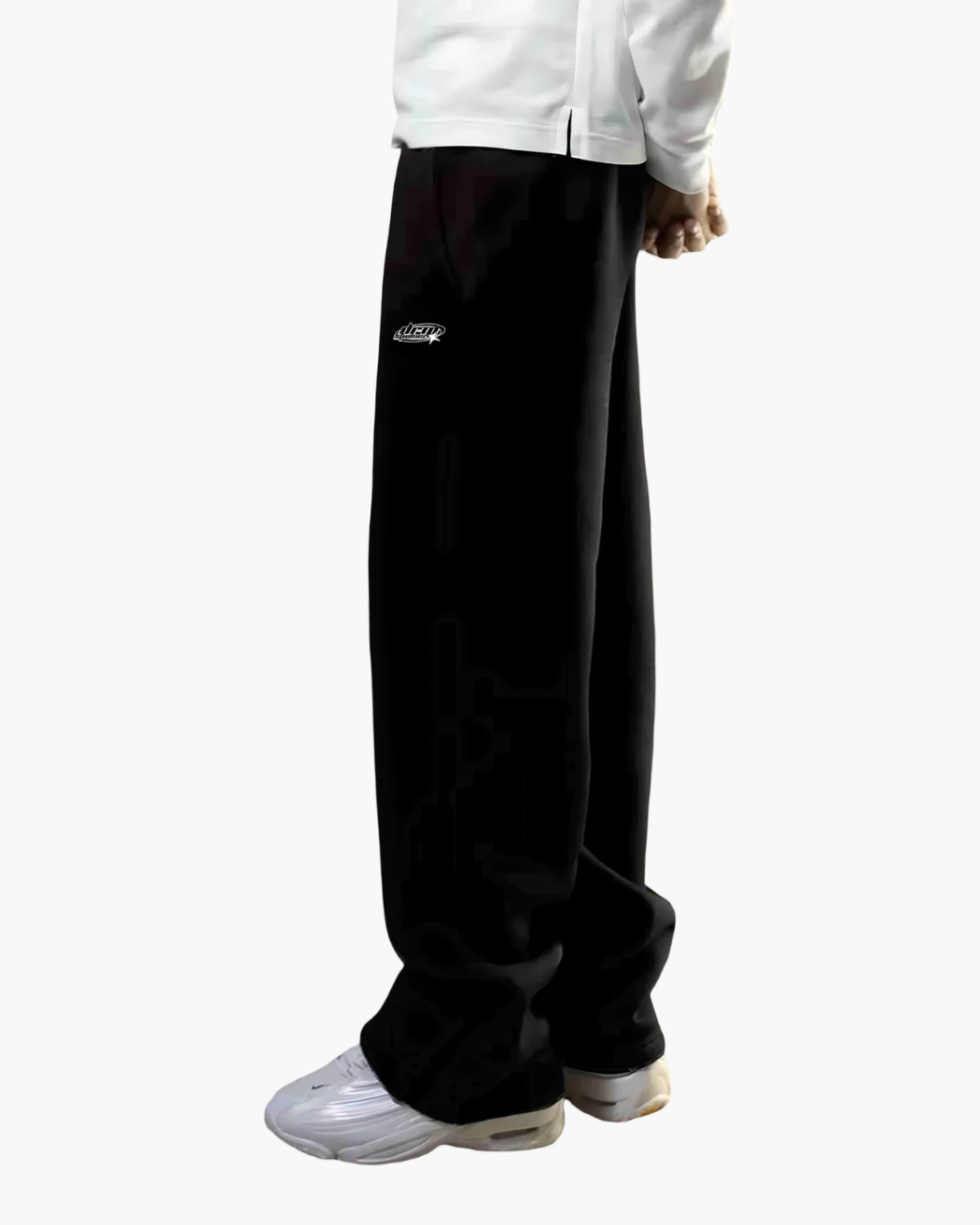 BLACK BASIC SWEATPANTS