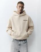 BEIGE BASIC HOODIE - COLD 001