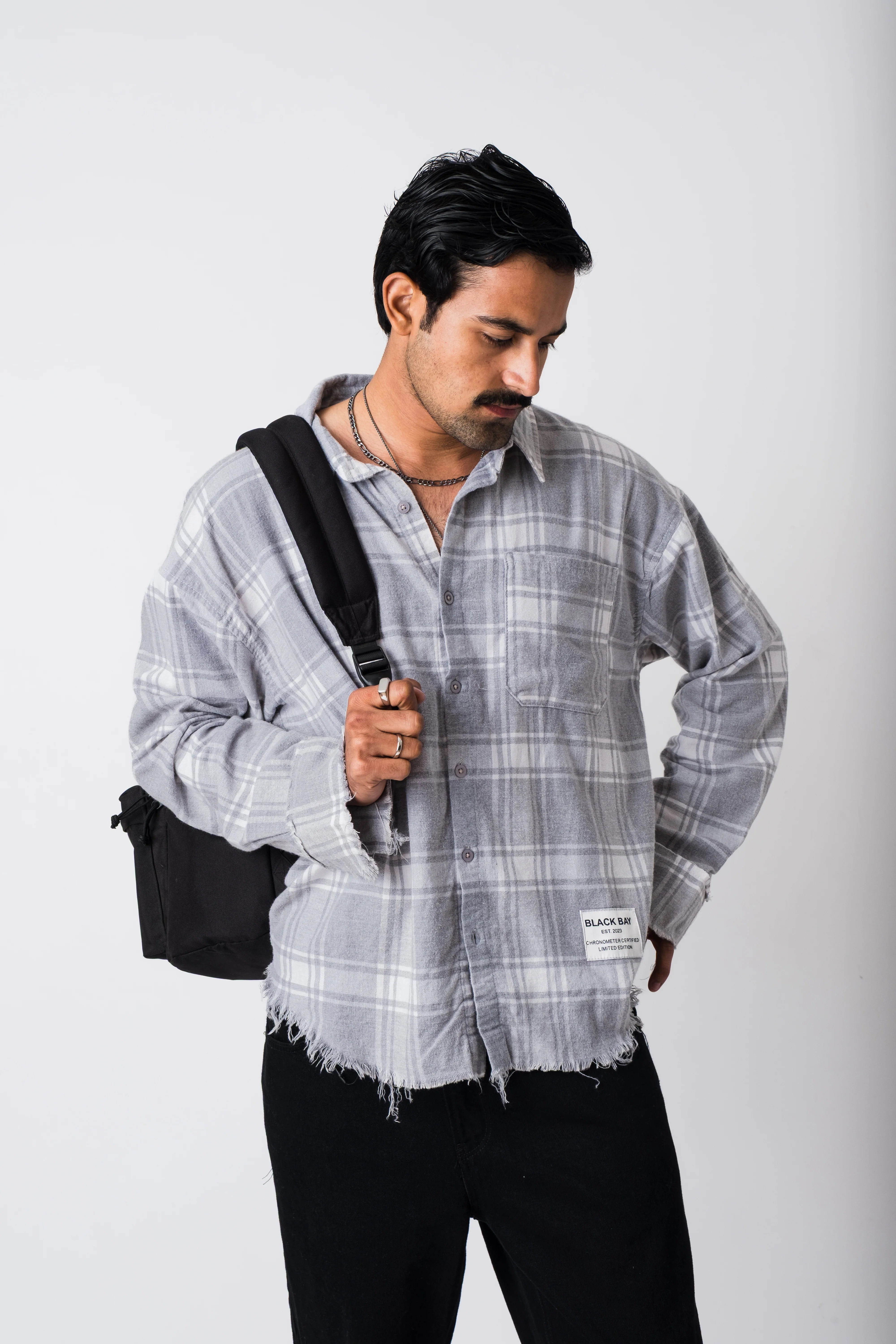 THE RUIN DISTRESSED PLAID SHIRT