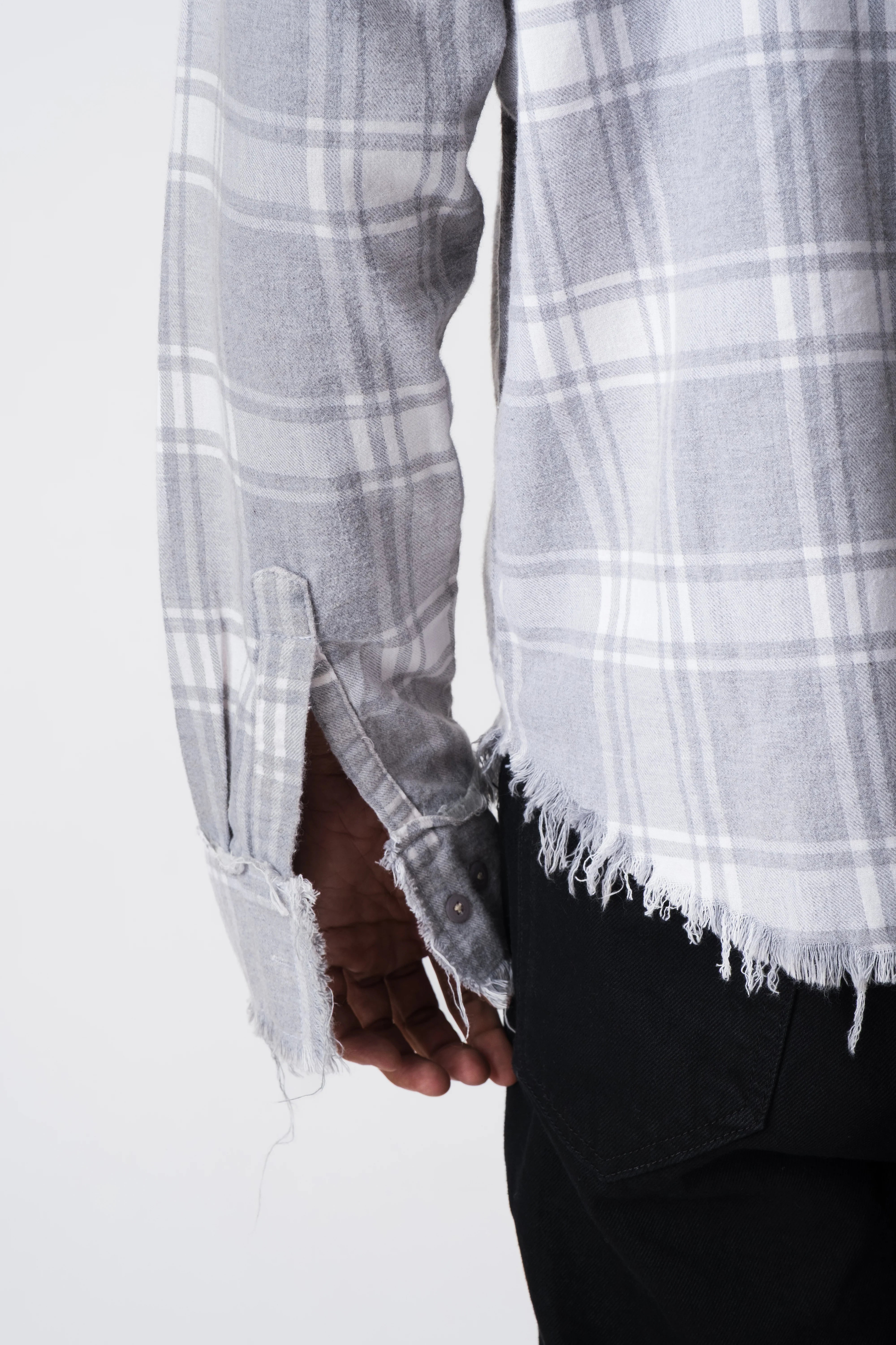 THE RUIN DISTRESSED PLAID SHIRT