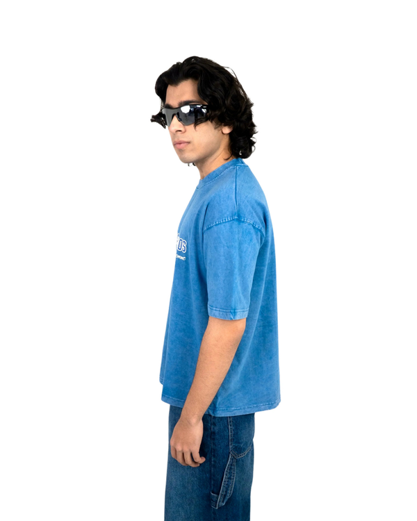 FADED FOUNDATION TEE - BLUE