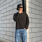 Black Waffle Henley