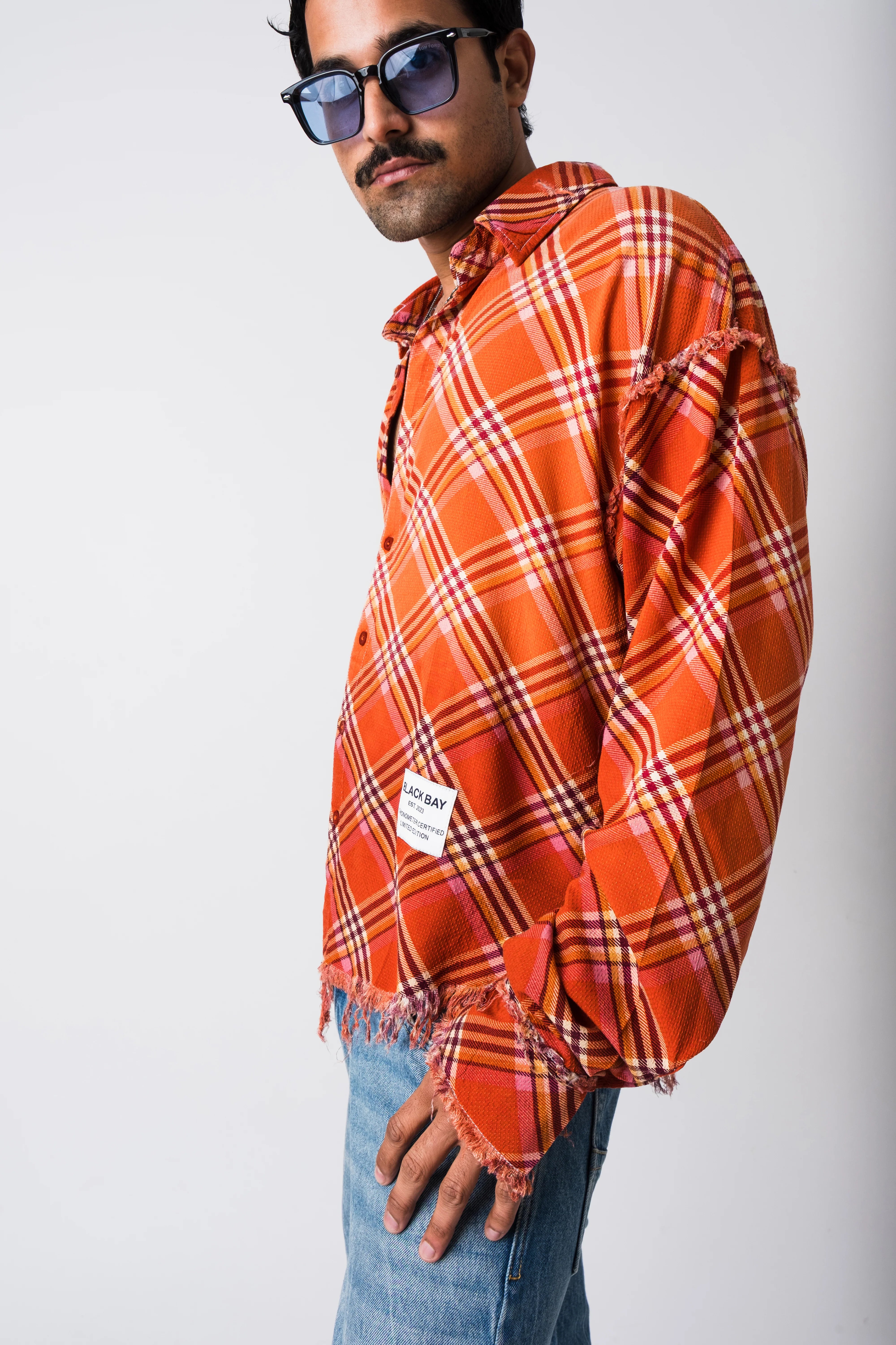 THE RIOT RAW EDGE PLAID SHIRT