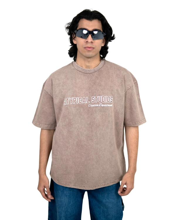 FADED FOUNDATION TEE -BROWN