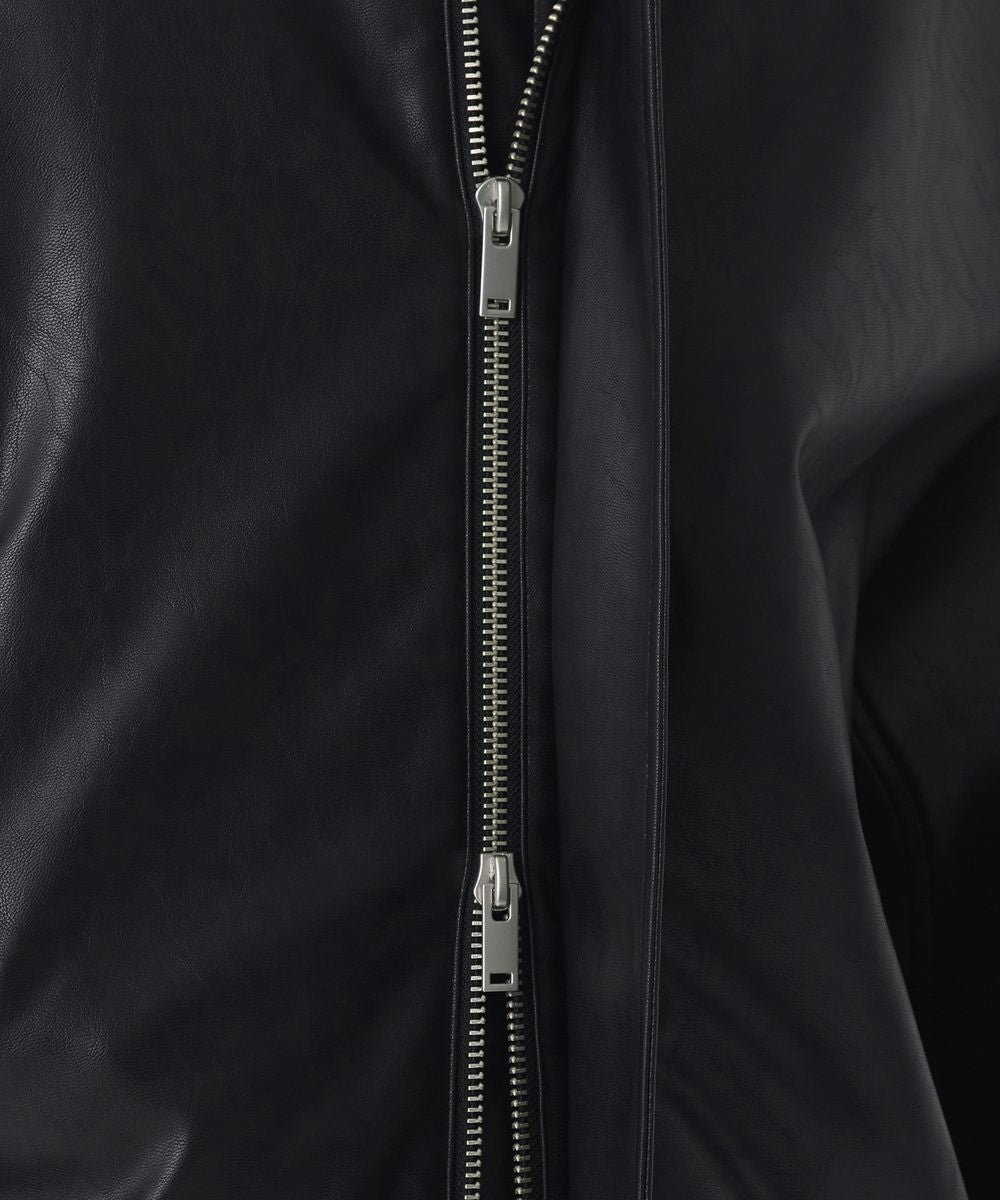 NOIR HOODED LEATHER JACKET (EOSS)