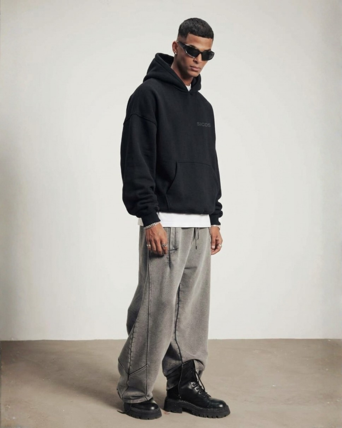 BLACK 360 GSM HOODIE - COLD 001
