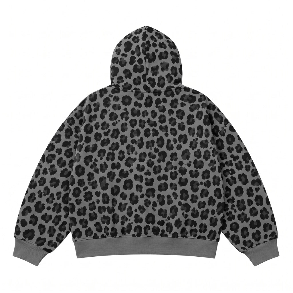 Shadow Leopard Zip Hoodie