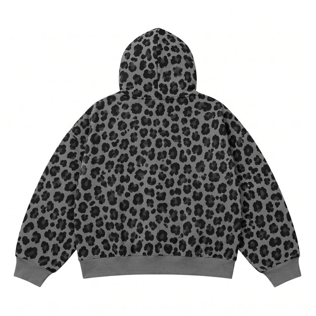Shadow Leopard Zip Hoodie