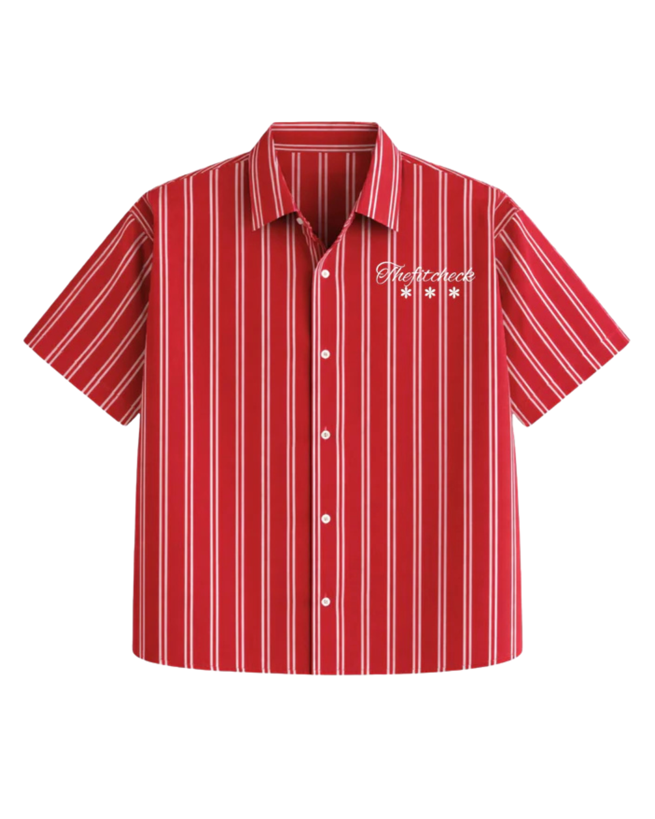CLASSIC RED STRIPPED BOXY SHIRT