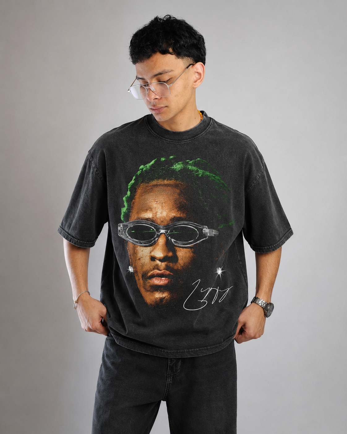 YOUNG THUG GREEN GRAPHIC T-SHIRT