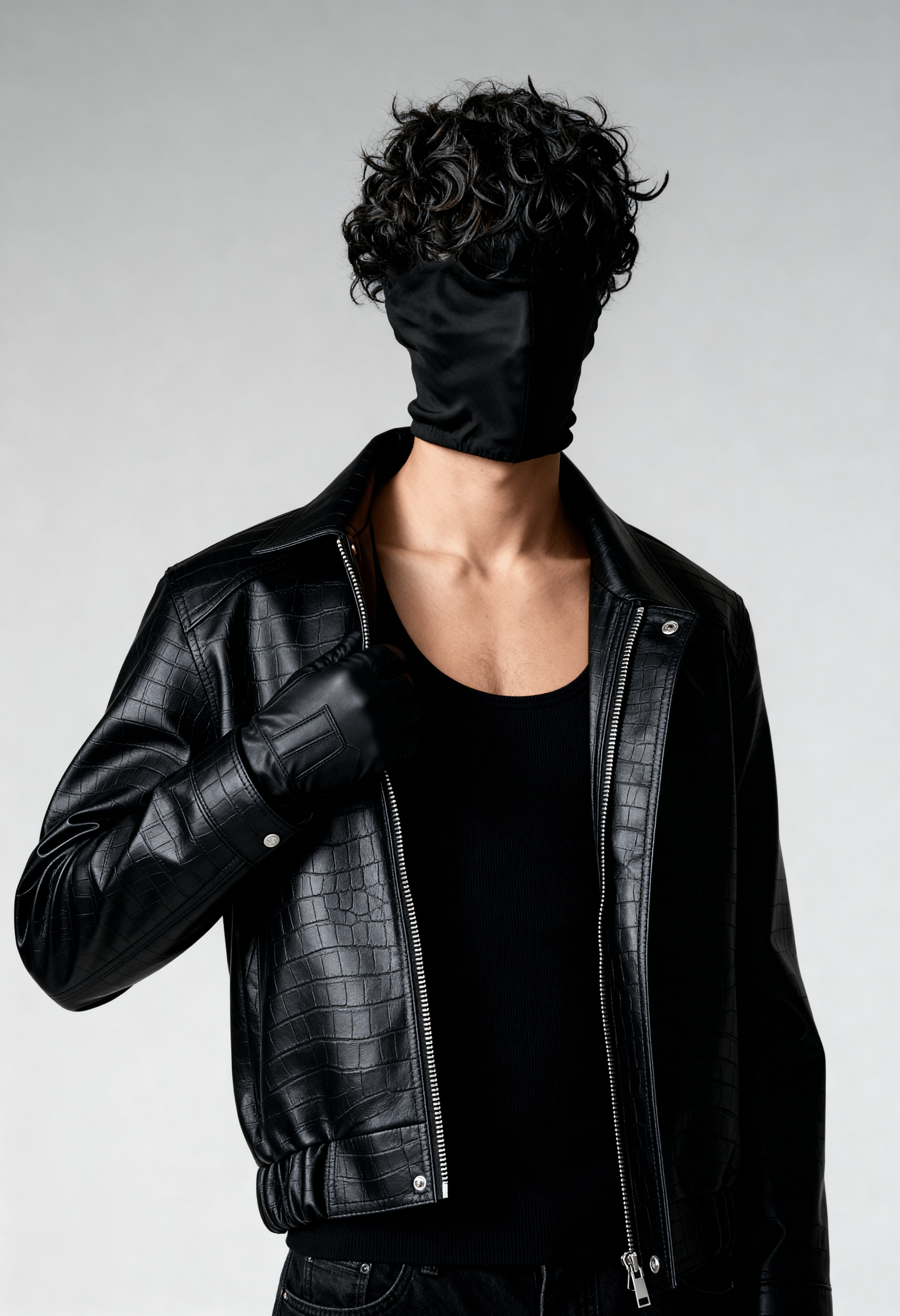 ONYX CROC LEATHER - BOMBER JACKET (EOSS)
