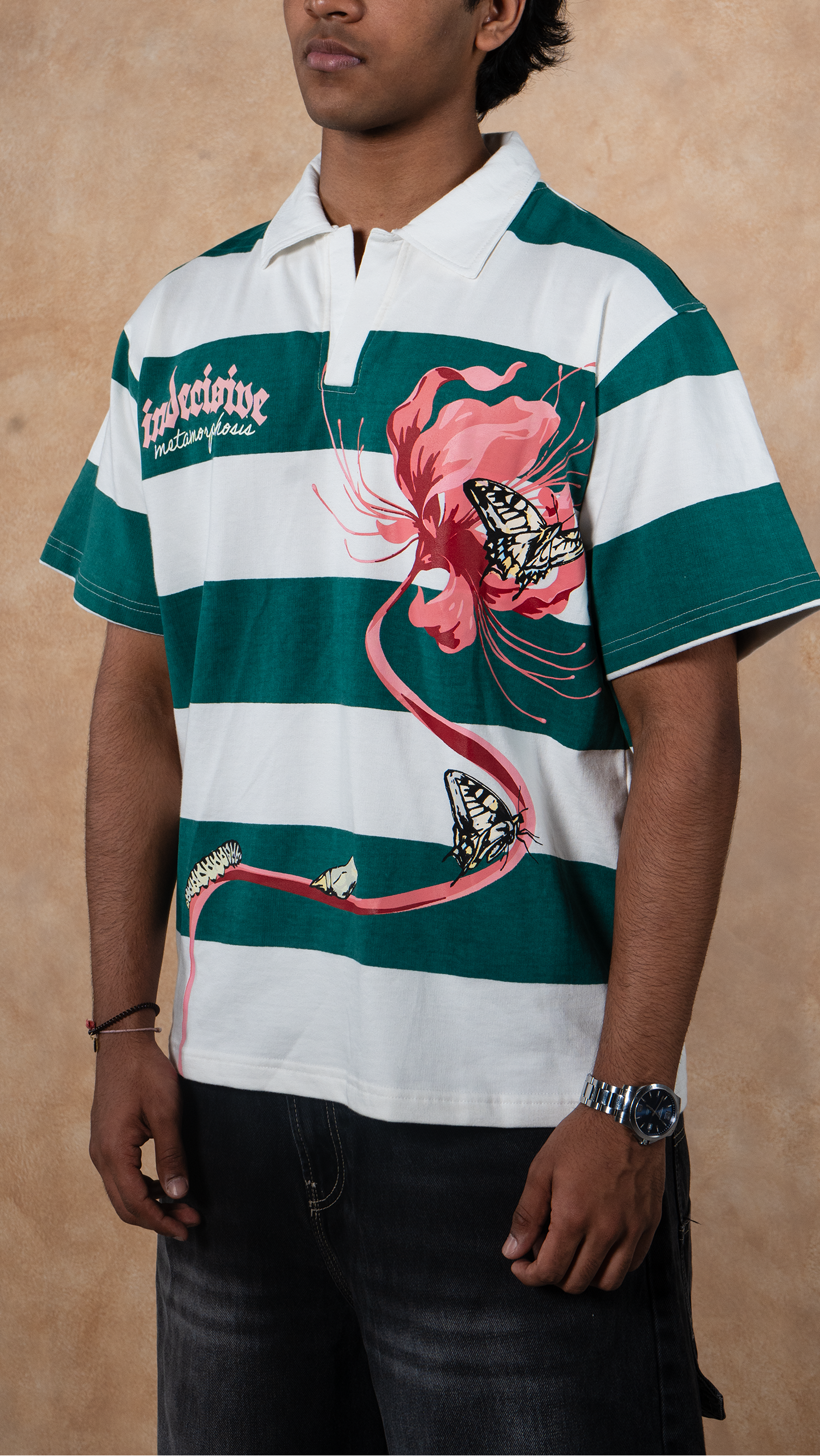 Striped 'Metamorphosis' Polo