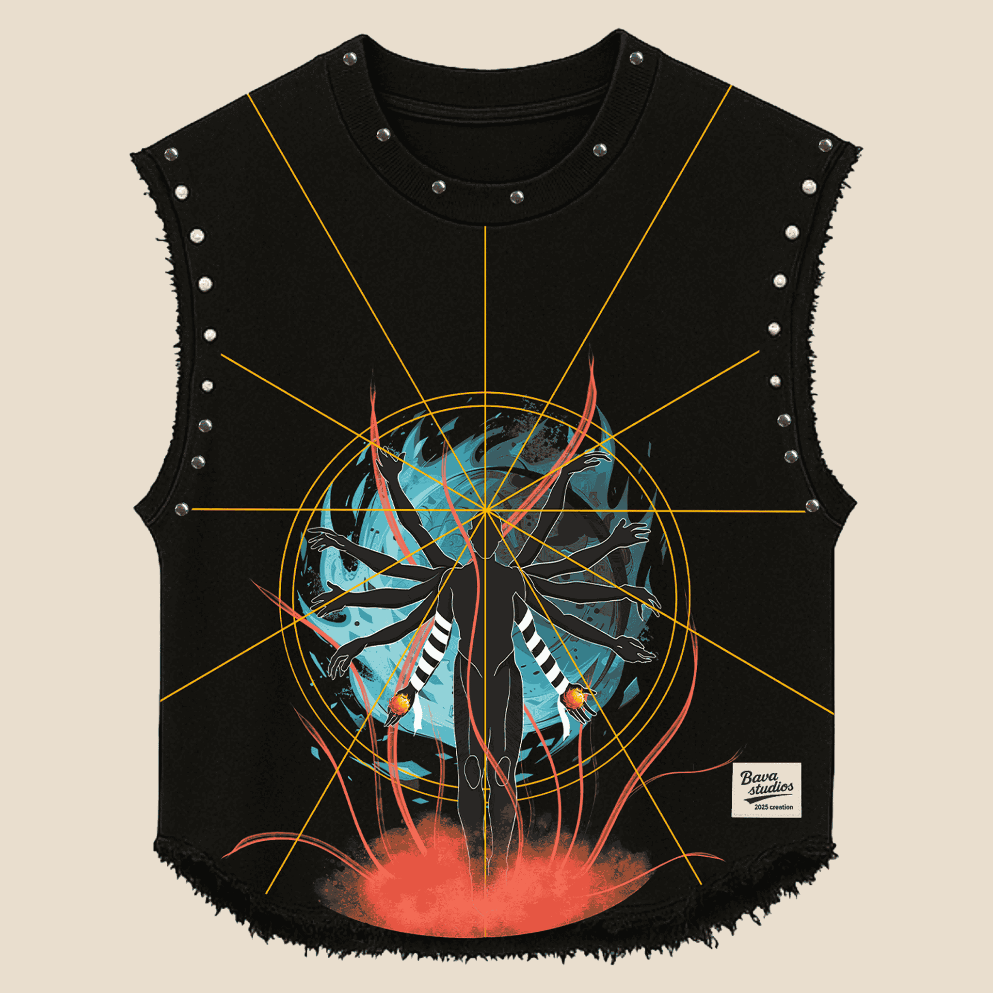 REBIRTH UNISEX BLACK VEST (BOXYFIT)