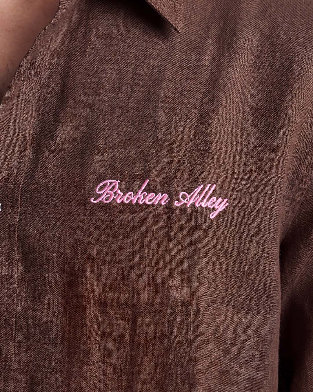 CHOCOLATE FUGE LINEN/COTTON SHIRT