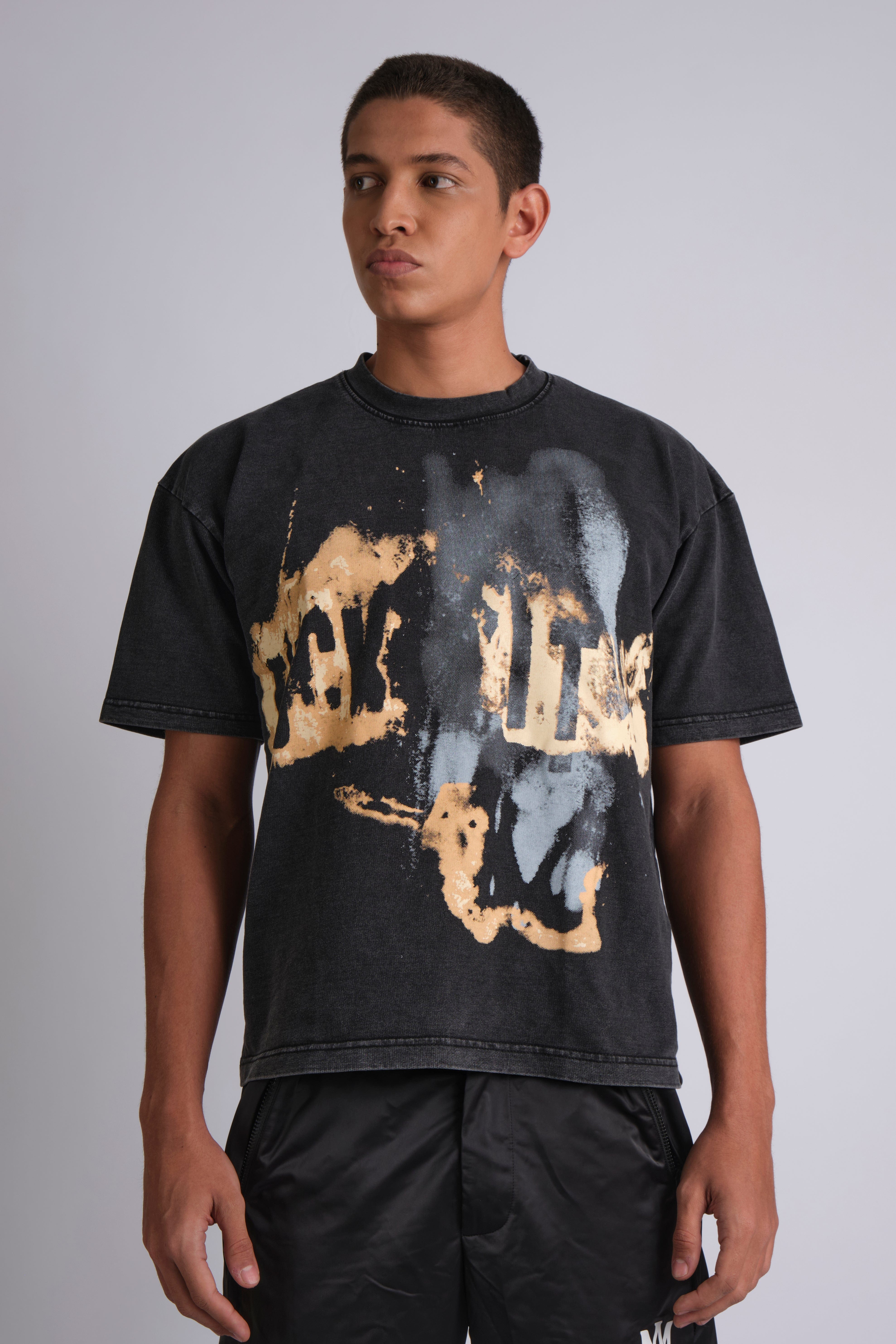 F*CK IT BURNT GRAPHIC PRINT T-SHIRT