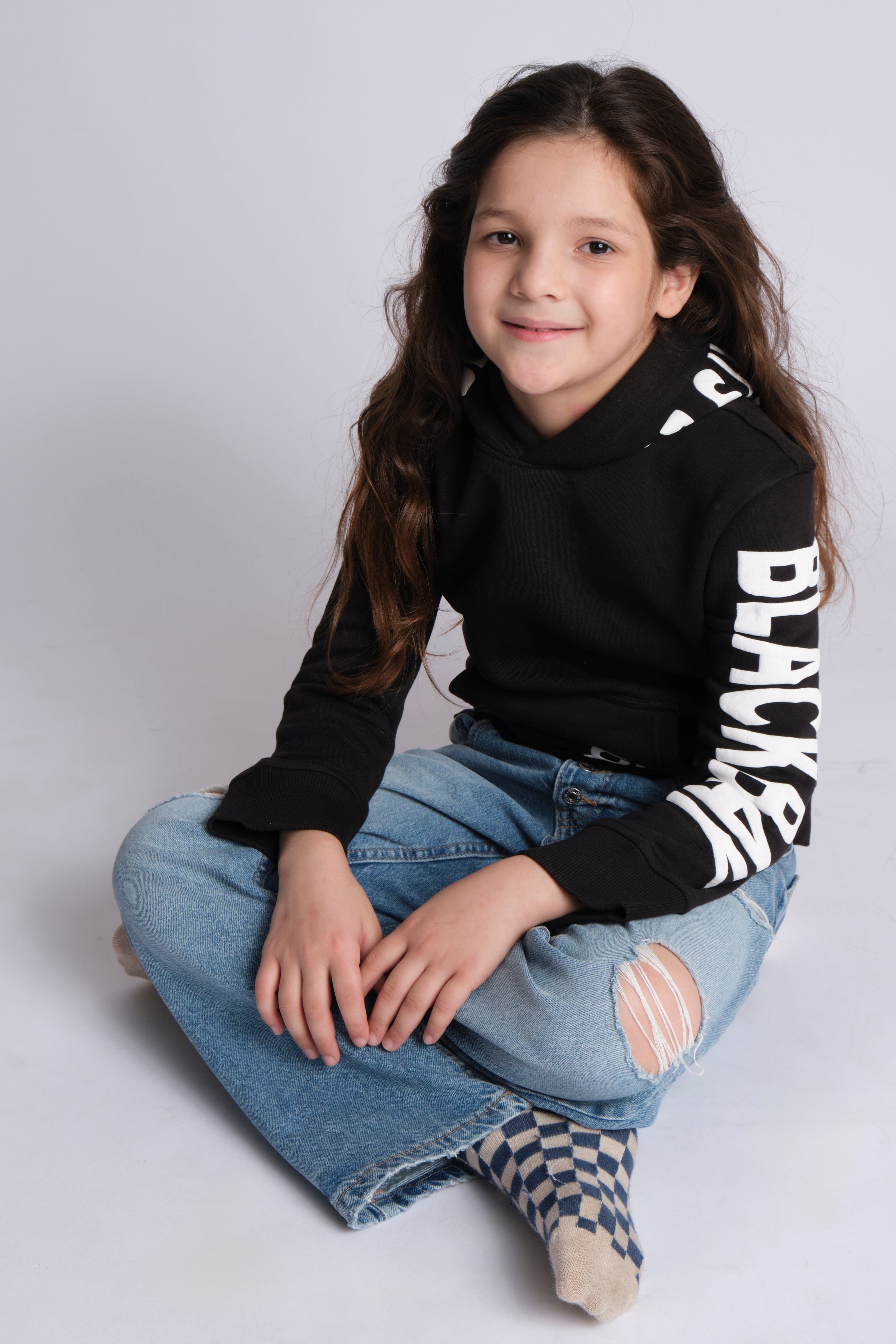 BASIC HOODIE BLACK KIDS