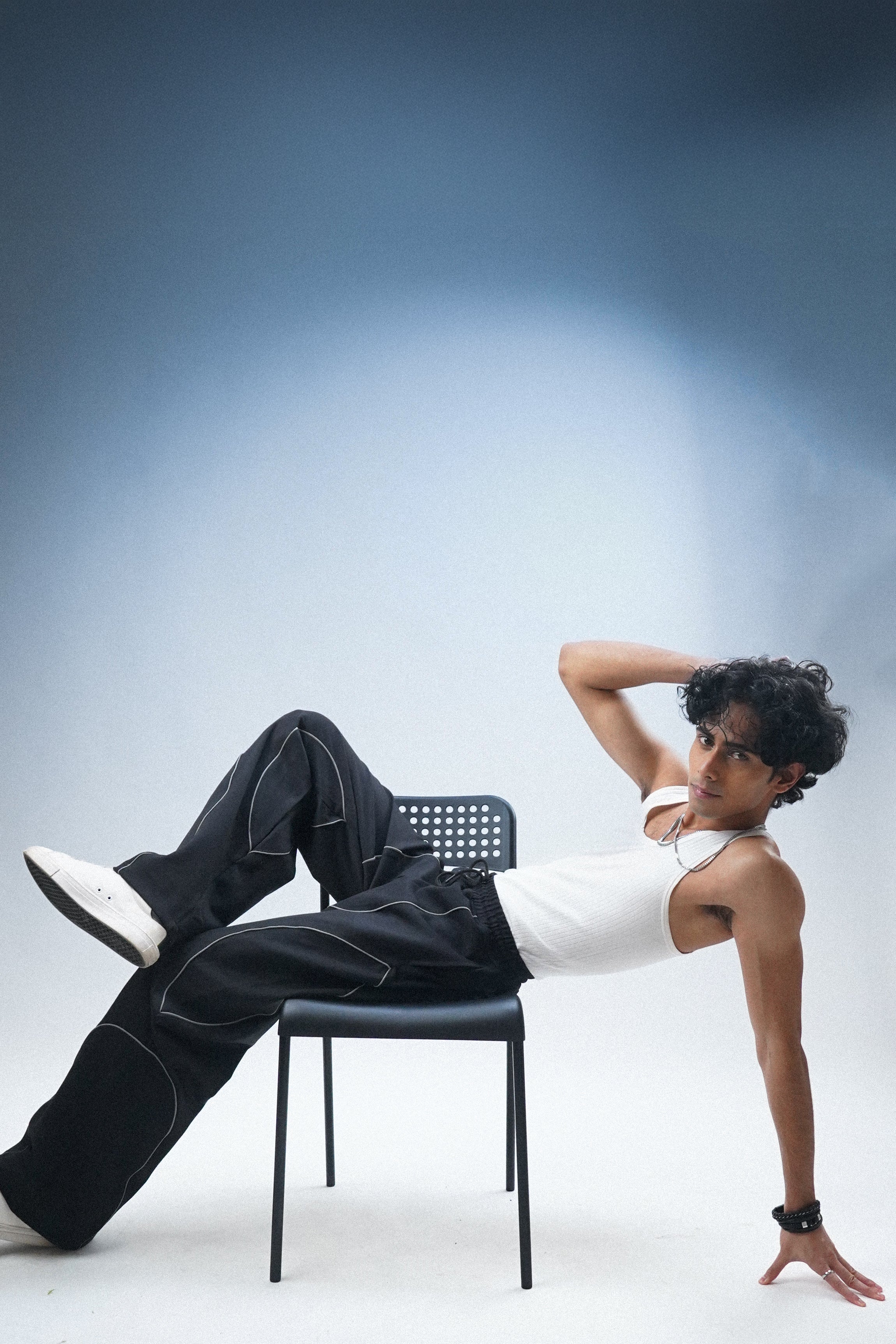 Black Reflective edge joggers