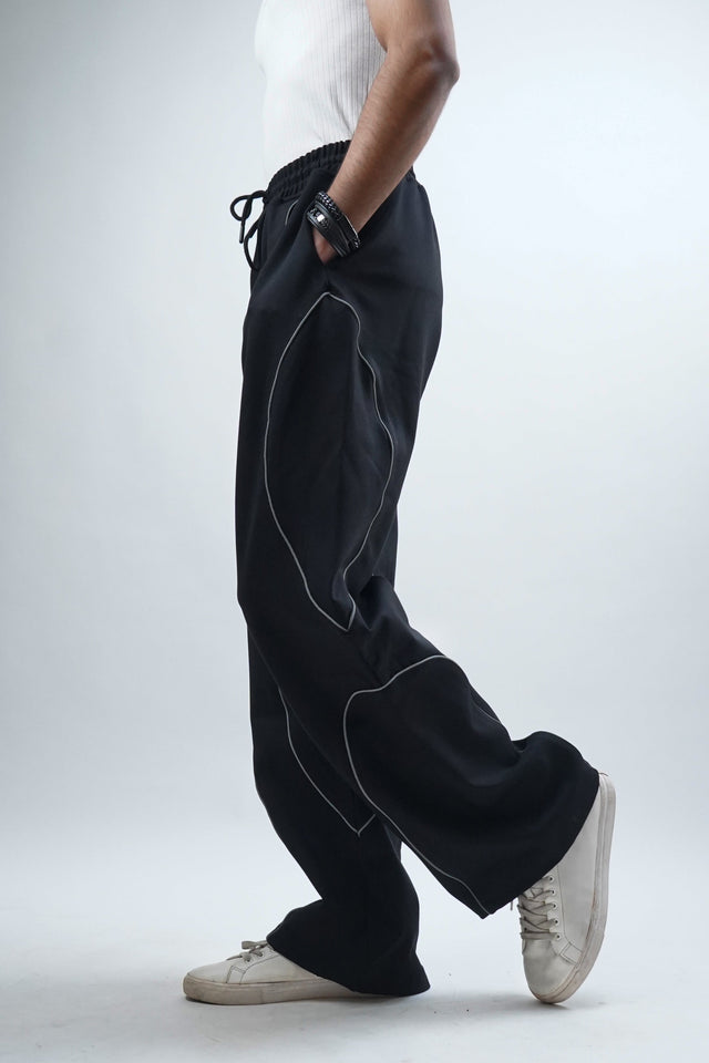 Black Reflective edge joggers