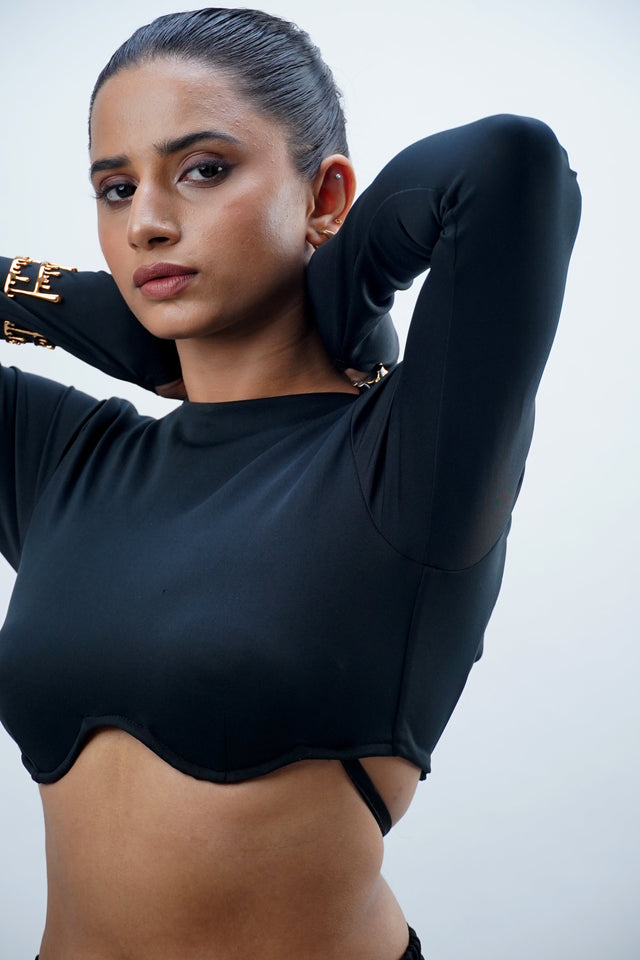 Black sculpt top