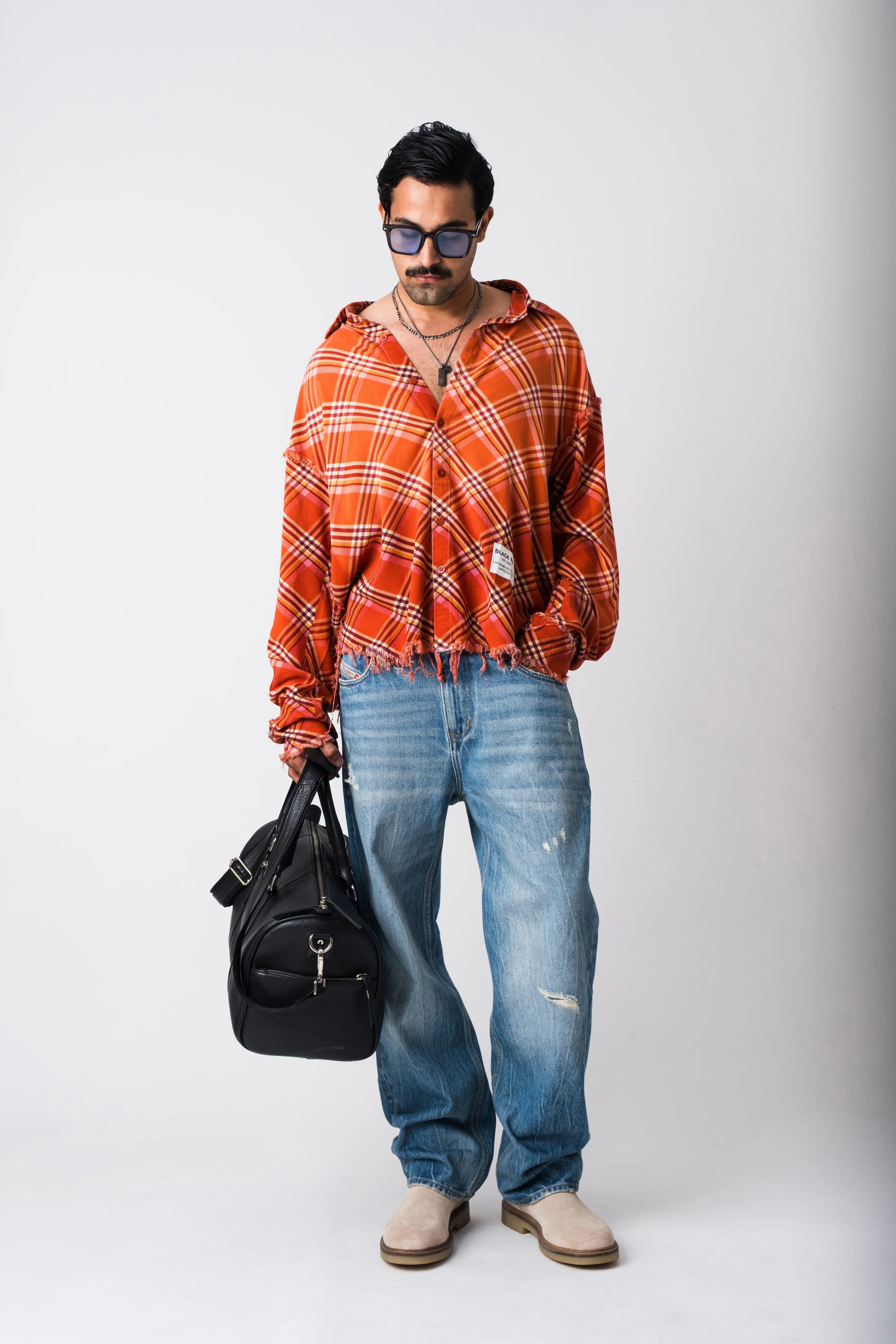 THE RIOT RAW EDGE PLAID SHIRT