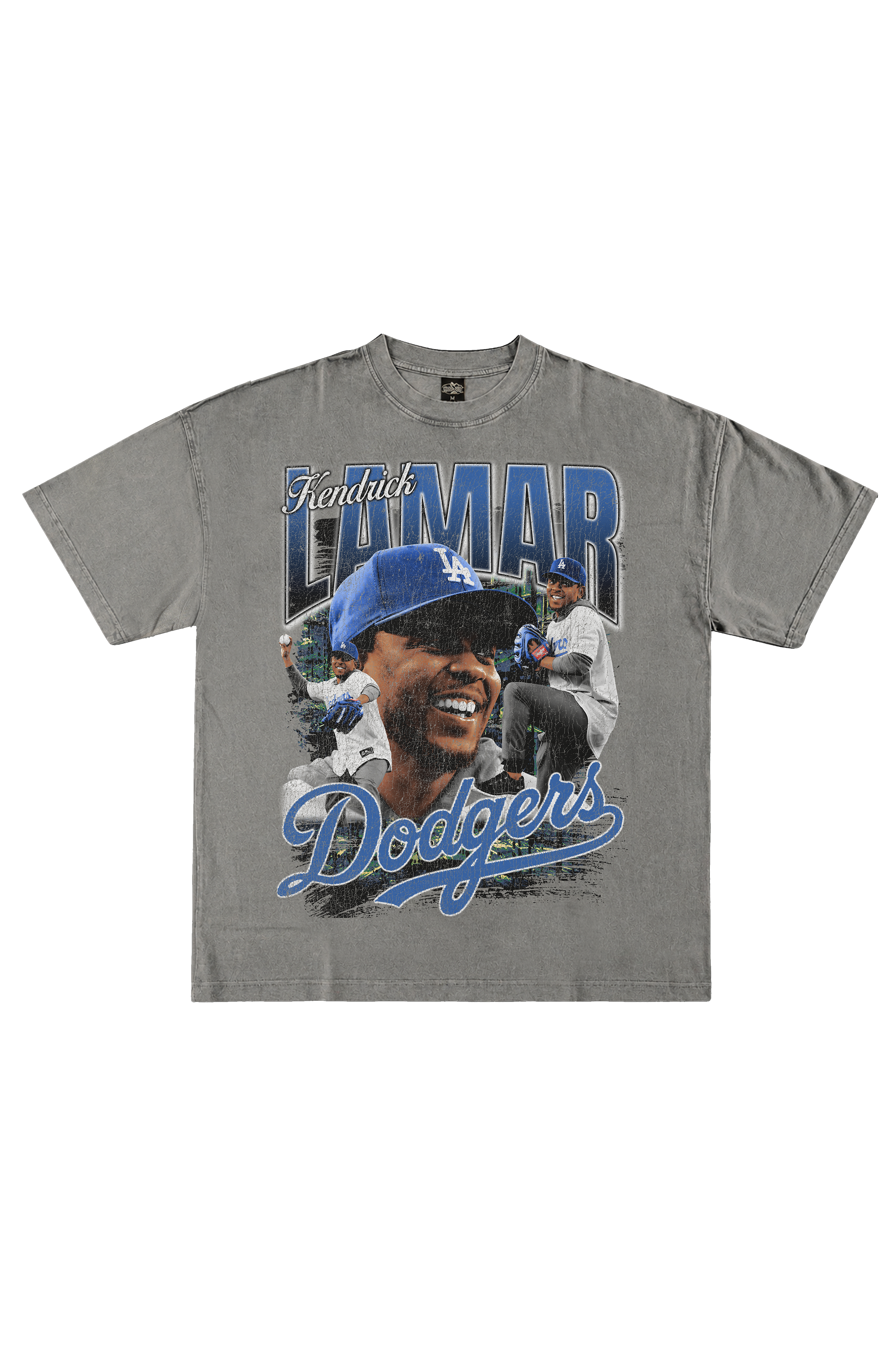 LAMAR DODGERS VINTAGE GREY GRAPHIC T-SHIRT