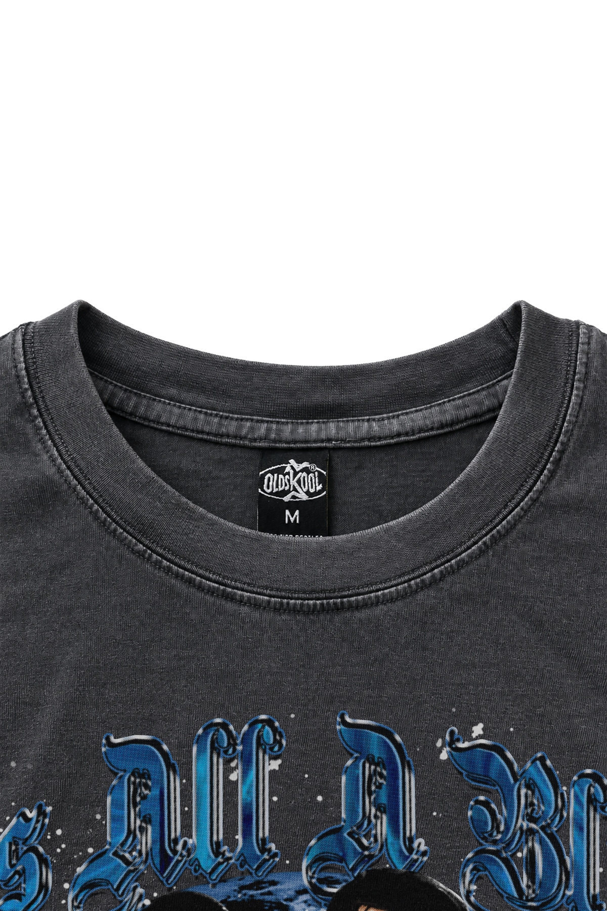 THE BOY AND COLE  FPS VINTAGE GREY HEAVYWEIGHT GRAPHIC TEE