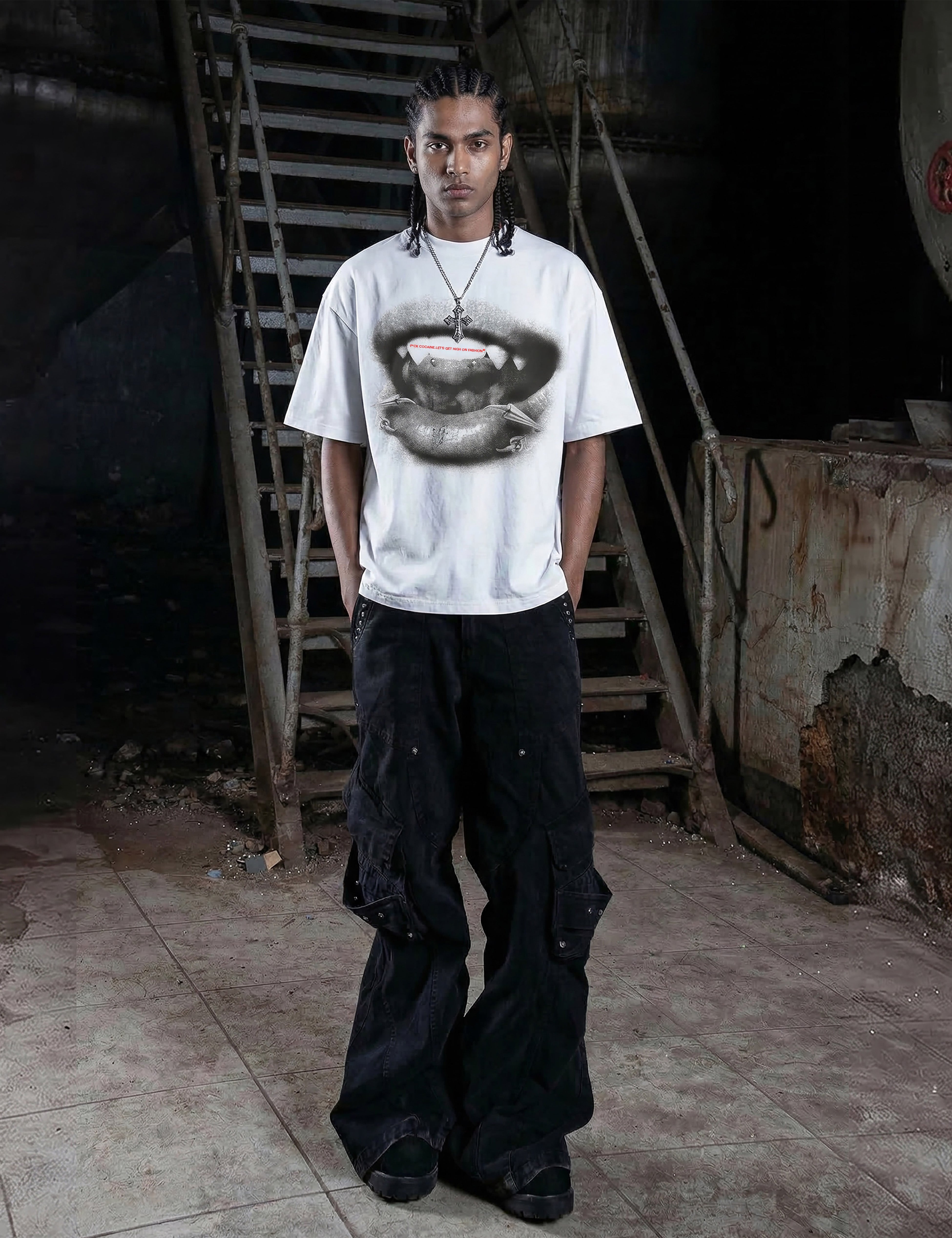 HIGH ON FASHION GRAPHIC TEE - WHITE