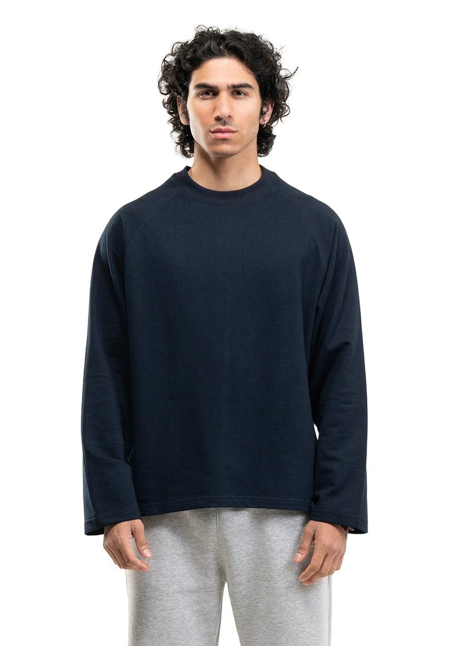 RAGLAN CROPPED TEE - NAVY