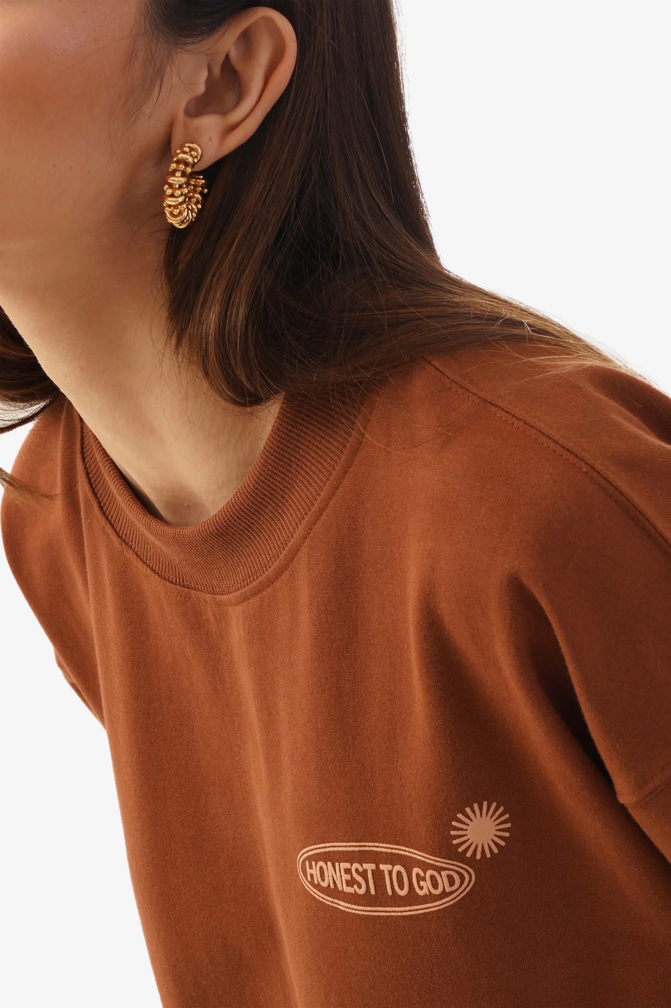 Cinnamon Brown Box Fit T-shirt