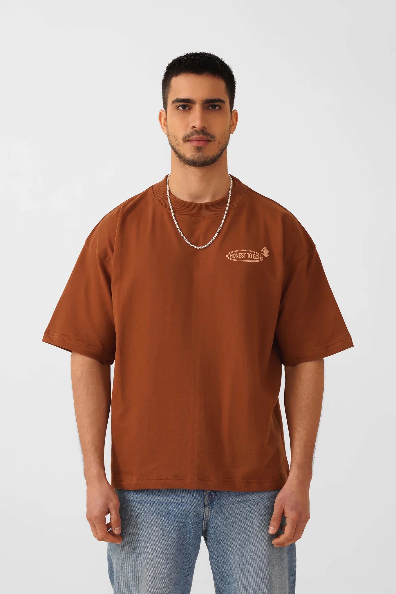 Cinnamon Brown Box Fit T-shirt