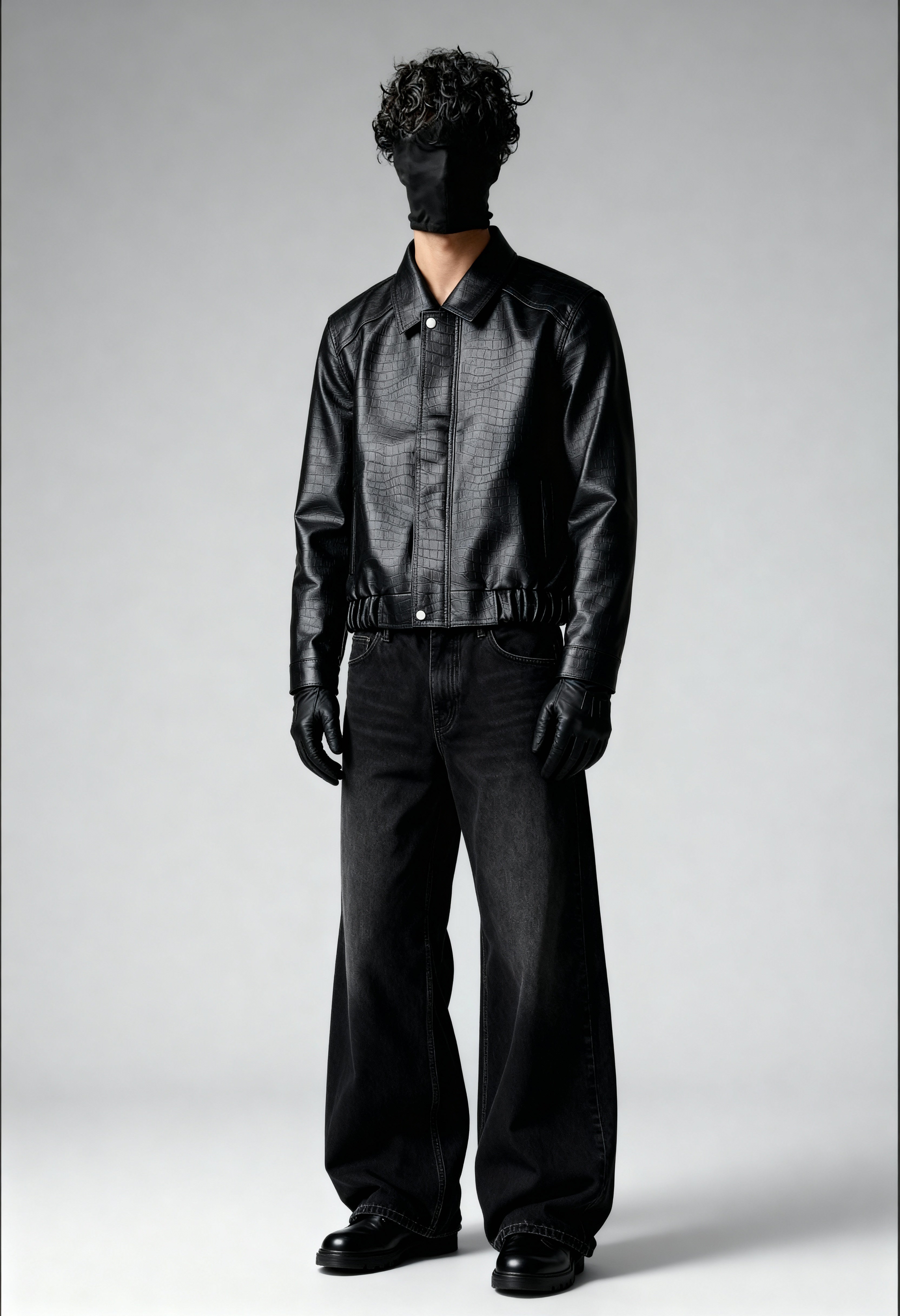 ONYX CROC LEATHER - BOMBER JACKET (EOSS)