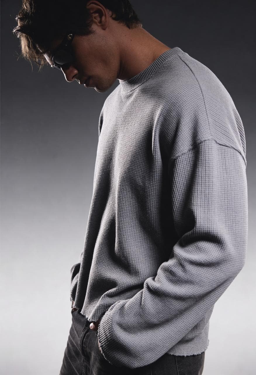ASHFALL GREY ESSENTIAL WAFFLE