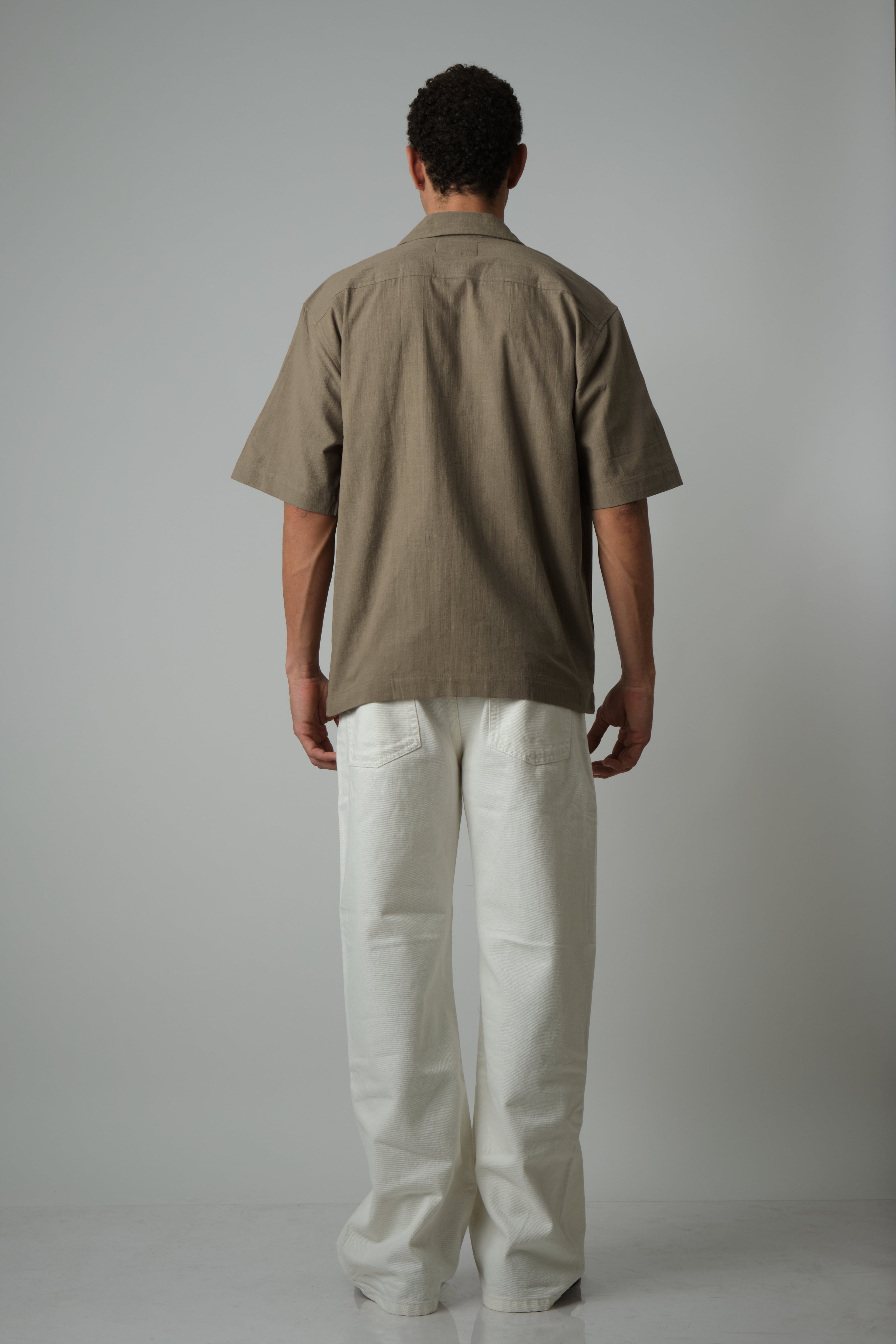 OLIVE LINEN SHIRT
