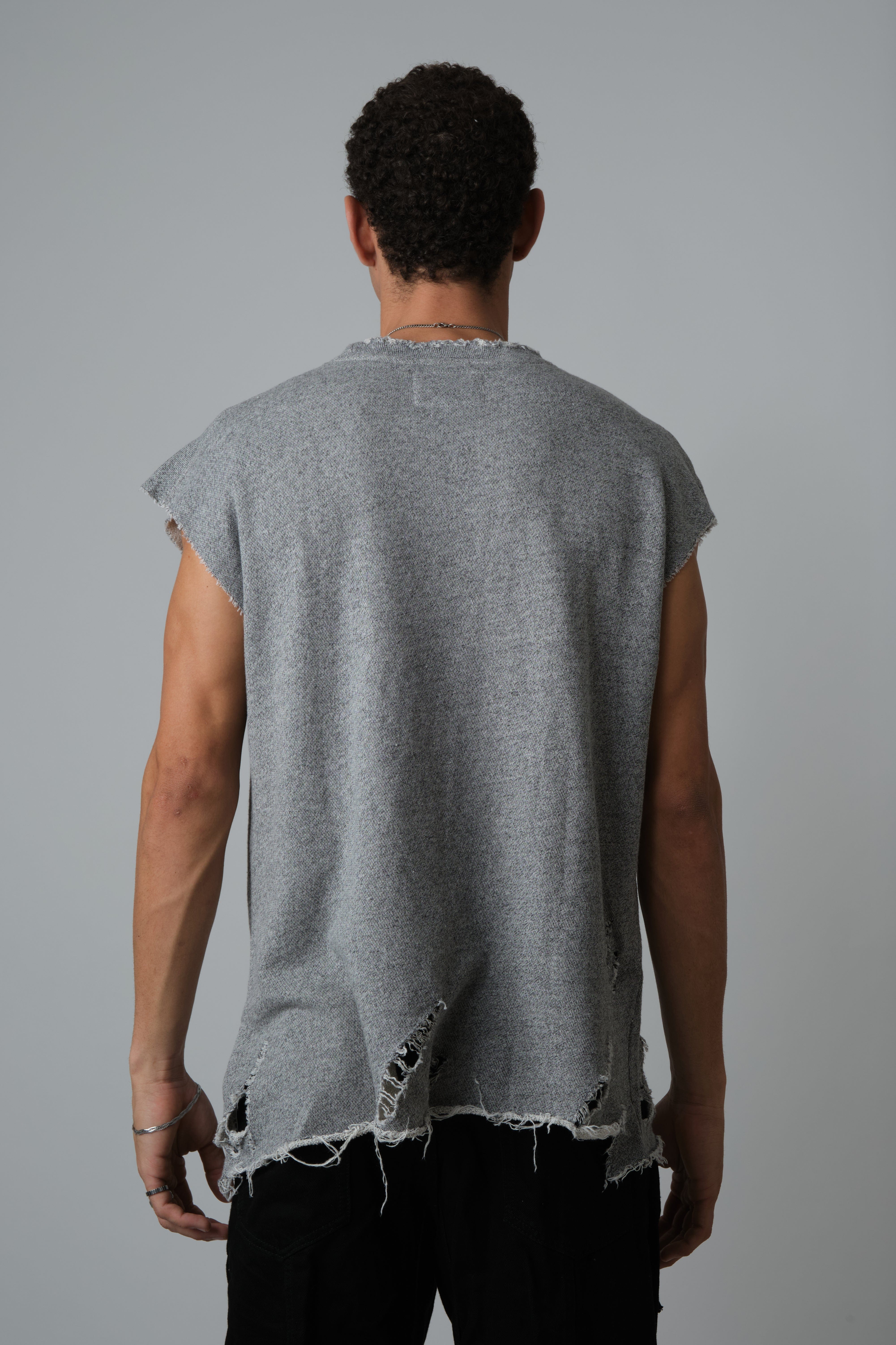 COW BOY T, FEATURING HEAVILY DISTRESSED EDGES