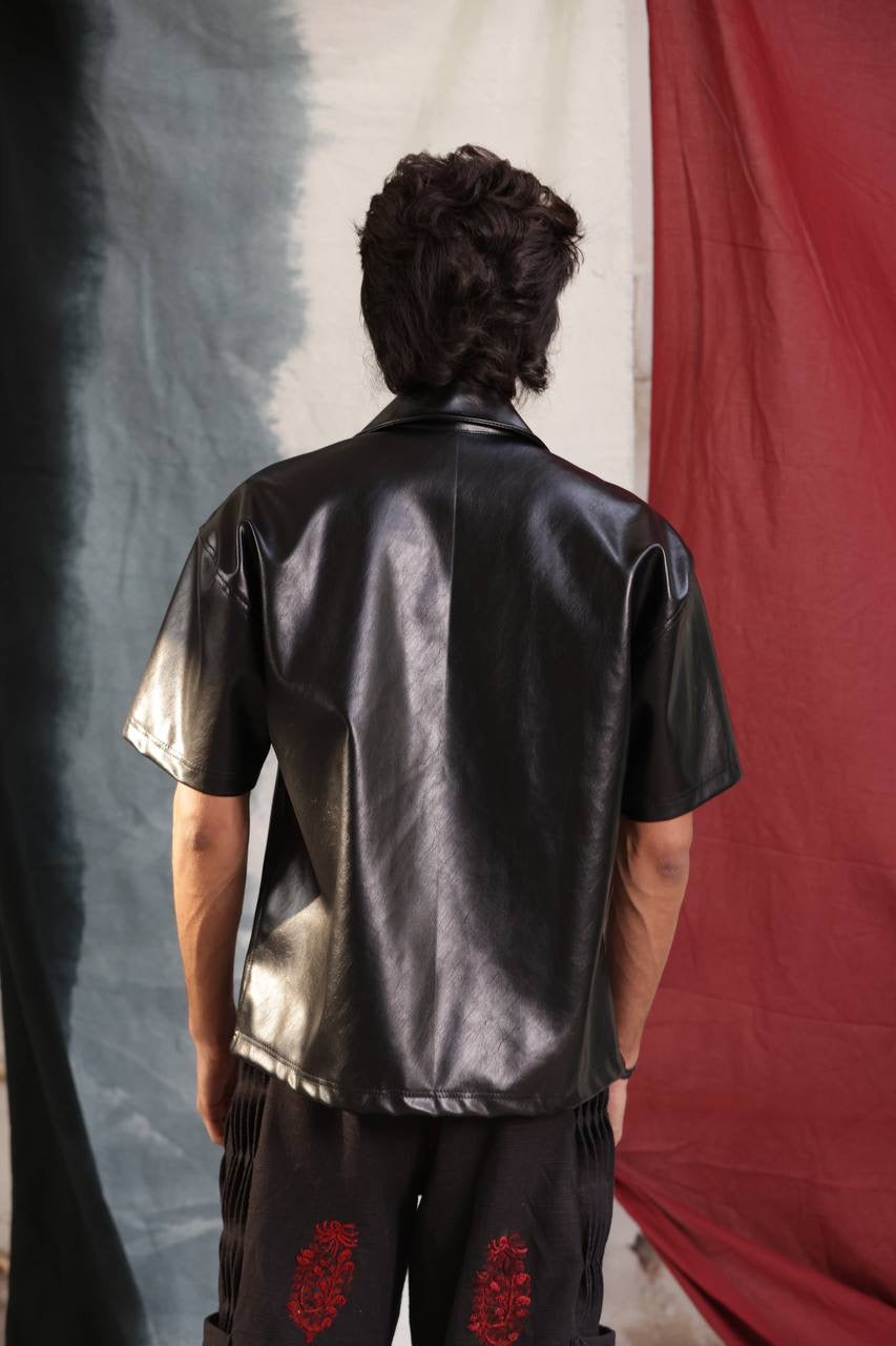 BLACK LEATHER - SHIRT