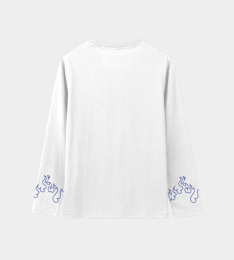 KOREDG FLAMES FULL T-SHIRT IN WHITE