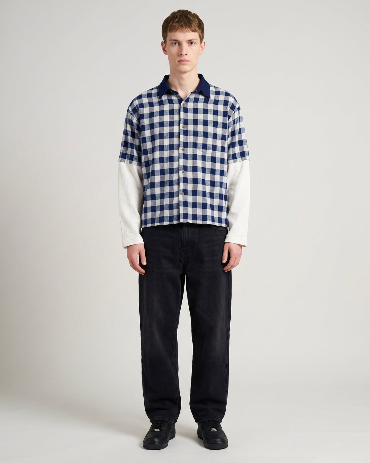 Indigo Shirt // Waffle Sleeves