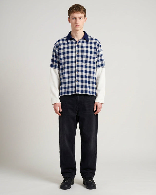 Indigo Shirt // Waffle Sleeves
