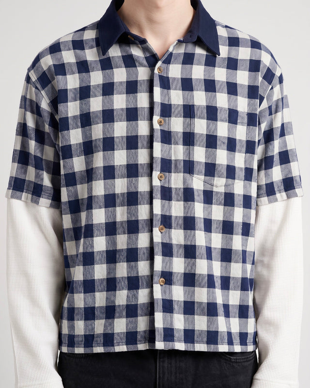 Indigo Shirt // Waffle Sleeves