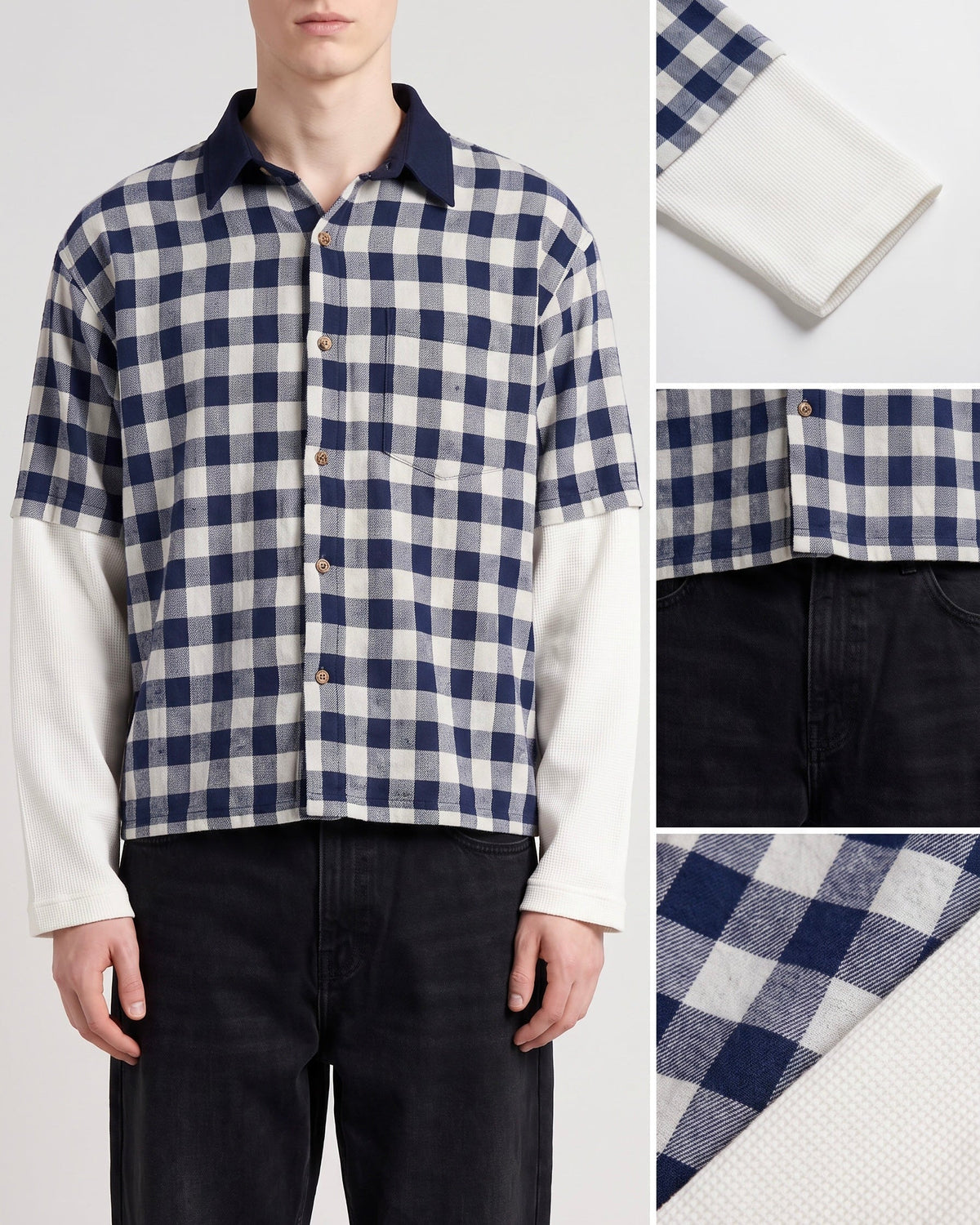 Indigo Shirt // Waffle Sleeves