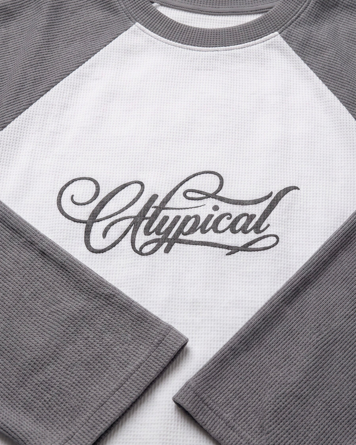 Raglan Waffle Sleeves Grey