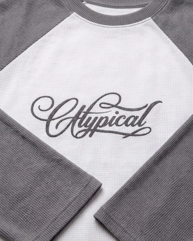 Raglan Waffle Sleeves Grey
