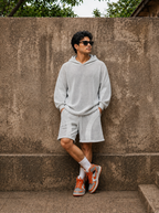 Light Grey Mesh Hoodie