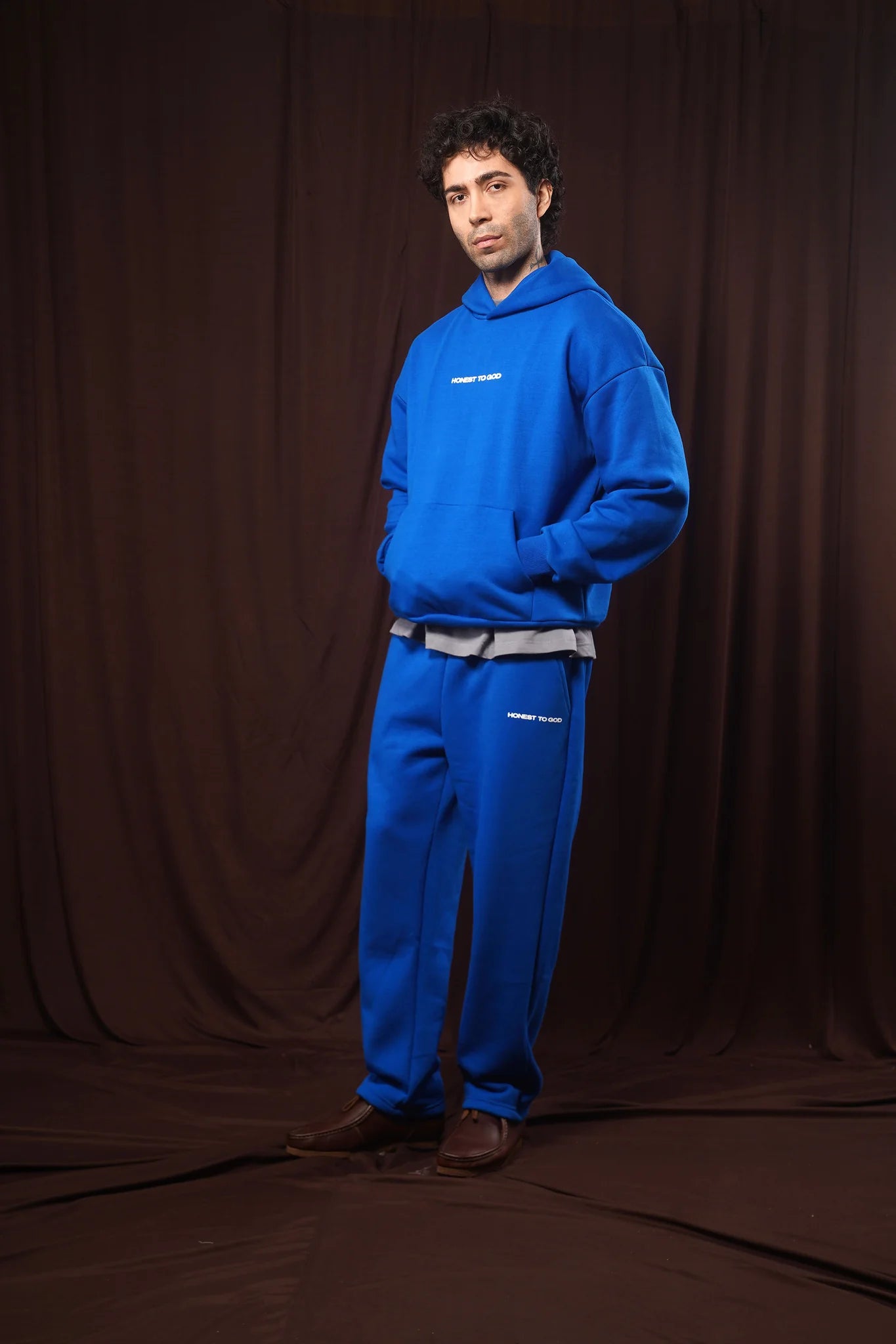 Cobalt Blue Box Fit Hoodie