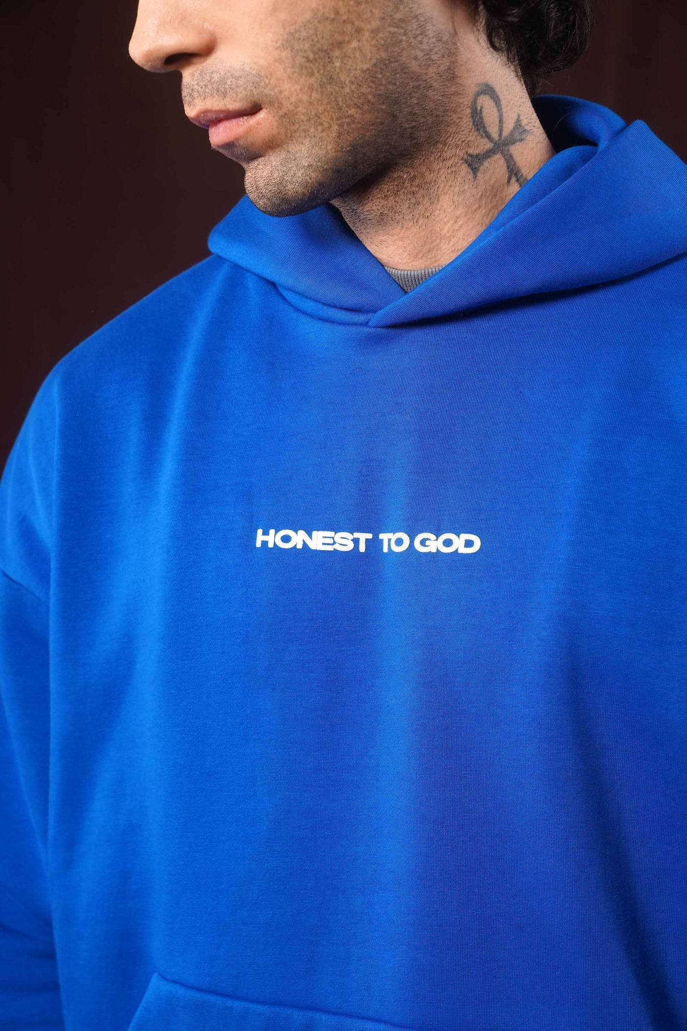 Cobalt Blue Box Fit Hoodie