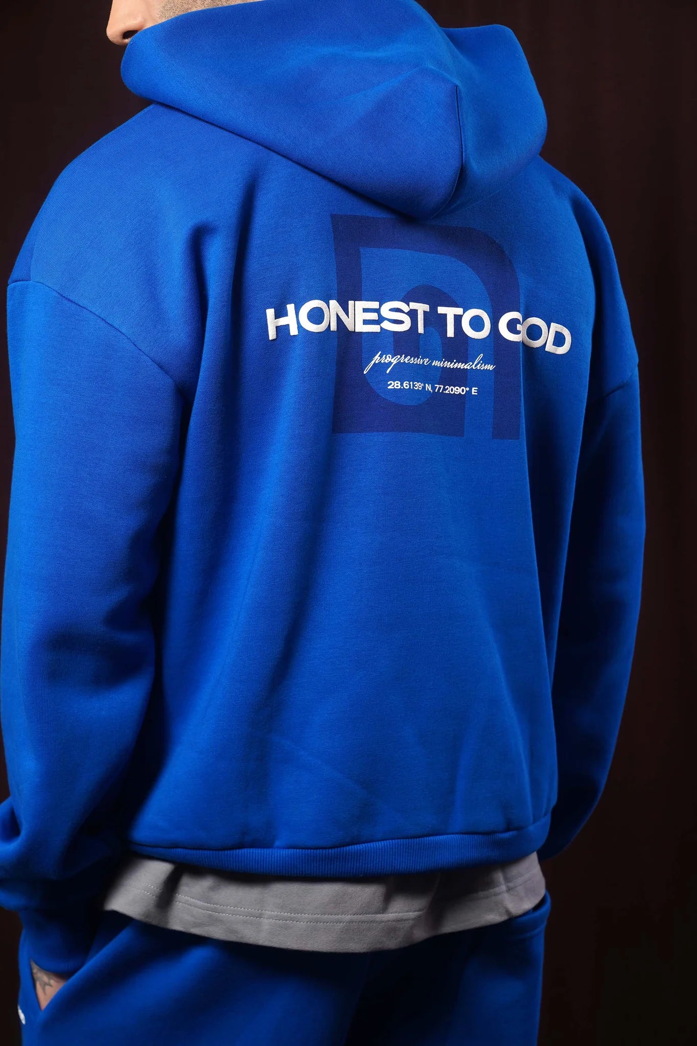 Cobalt Blue Box Fit Hoodie