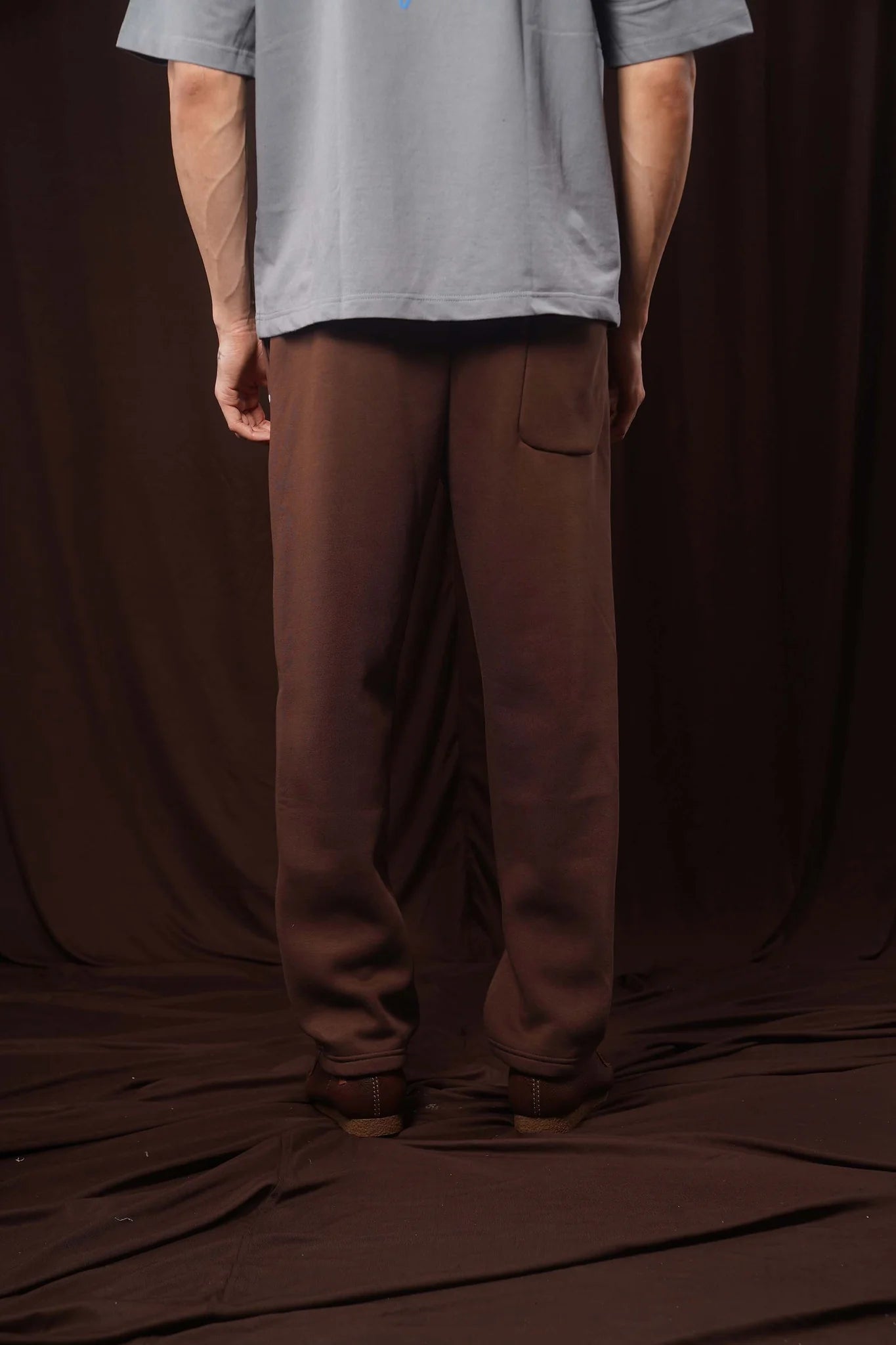 Bistre Brown Straight Leg Sweatpant