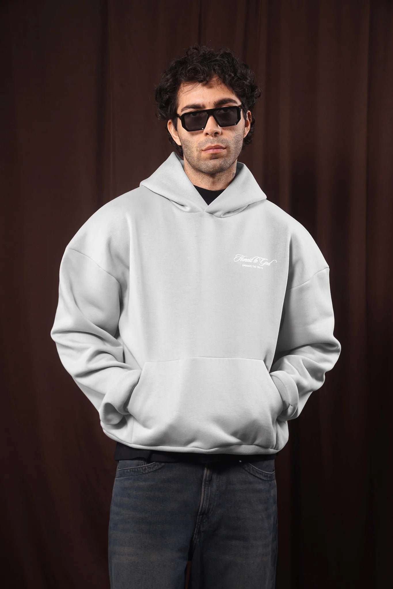 Light Gray Box Fit Hoodie