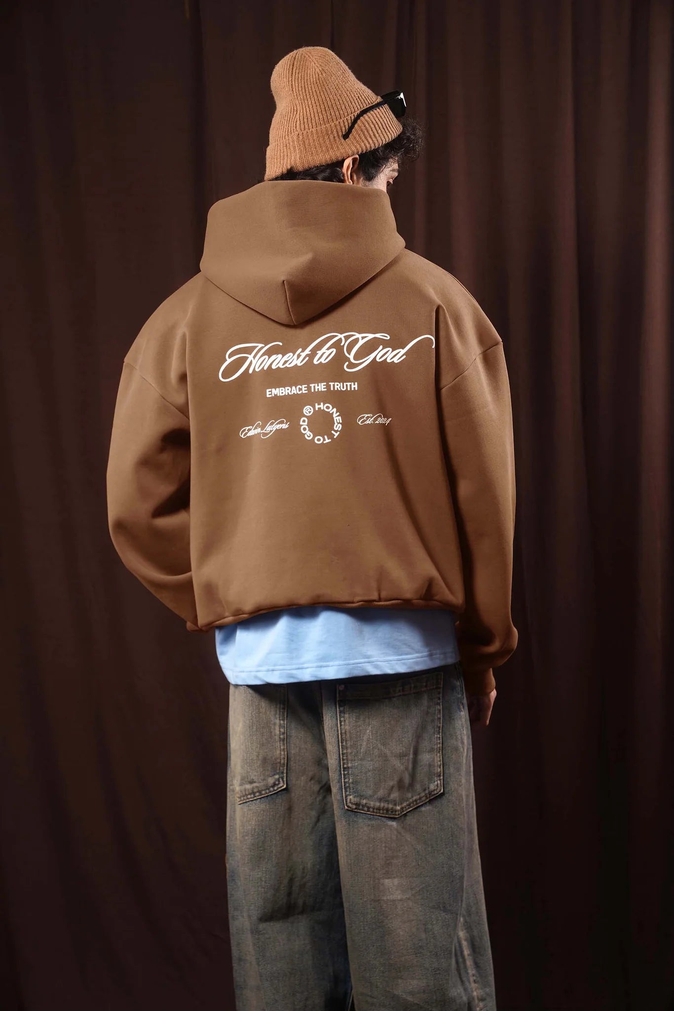 Autumn Brown Box Fit Hoodie