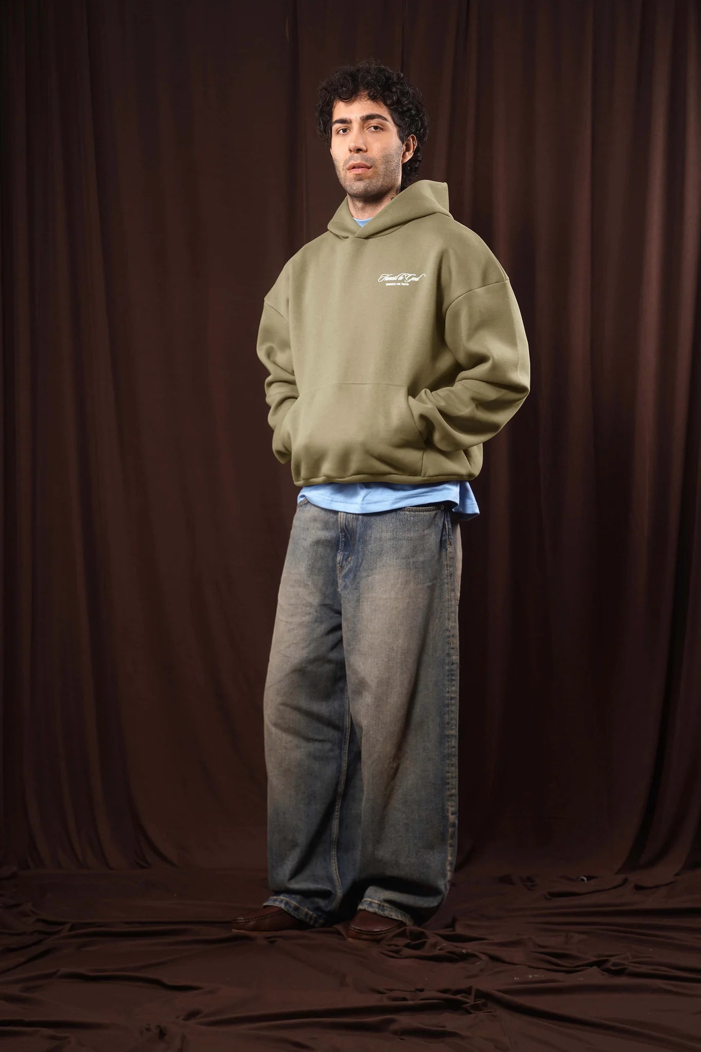 Dark Tan Box Fit Hoodie